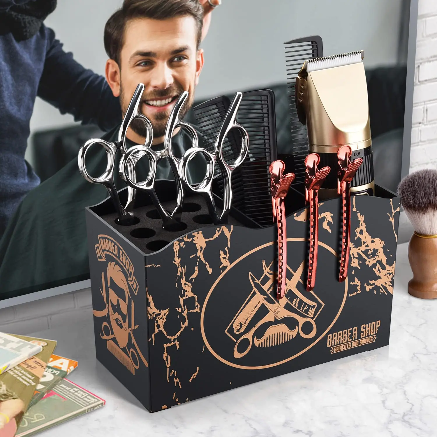 Hair Styling Tool Storage Rack, Hairdressing Tool Display Rack, Durable & Rustproof Hairdressing Tool Organizer, Professional Hairdressing Tool Storage Rack, Beauty