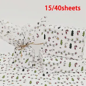 Thin Paper with Christmas Lantern Patterns, 20x14 Inch Gift Wrapping Paper, Gift Wrapping Supplies, Ideal for Holiday Decorations & Special Occasions