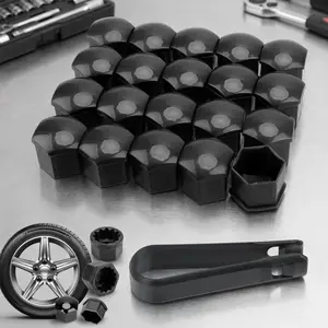 Universal Wheel Lug Nut Covers: Rust-Proof hub bolt caps for car tire protection, anti-corrosion 7 stylish wheel accessories to enhance vehicle appearance, dust-proof fit for multiple models, Car Parts.