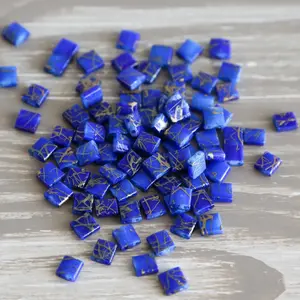 BLUE SWIRL - Whole Tile Beads