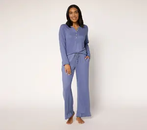 MUK LUKS Brushed Butterknit Henley Lounge Set