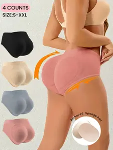 Butt Lifter Padded Panties for Women - Seamless Booty Pads, Hip Enhancer Underwear,Summer Comfort Fit,Soft Breathable Hip Briefs,All Seasons