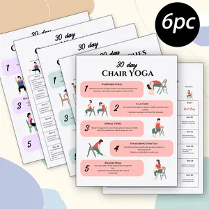 Chair Fitness Challenge 30 Day Yoga Program, Whole Body Workout, Enhance Strength Flexibility and Overall Health From Home, Ideal for Beginners and All Ages
