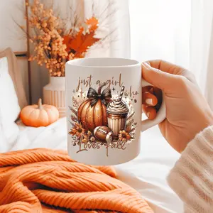 Fall Mug, Pumpkin Mug, Autumn Mug, Coffee, Pumpkin Spice Latte, Football, Thanksgiving, 15oz Mug halloween mug