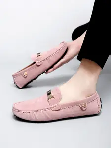 Fashion Women's Handmade Loafers - Casual Slip-On Driving Flats, Lightweight Loafers, Fashion Shoes, Microfiber Upper & PU Insole, Rubber Sole