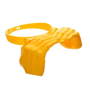 TikTok Party Prop Headband, Yellow Clapping Hands Costume Accessory for Funny Videos and Events