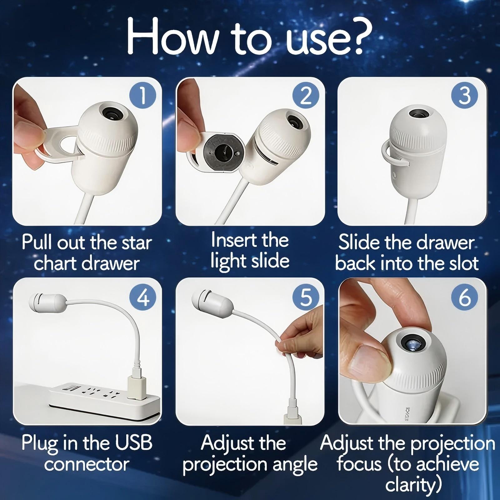 The Ultimate 2-in-1 Night Light & Projector – 1080P HD, 1800 Lumen, 6 Slides – Sleep Aid, Surprises, Travel Essential