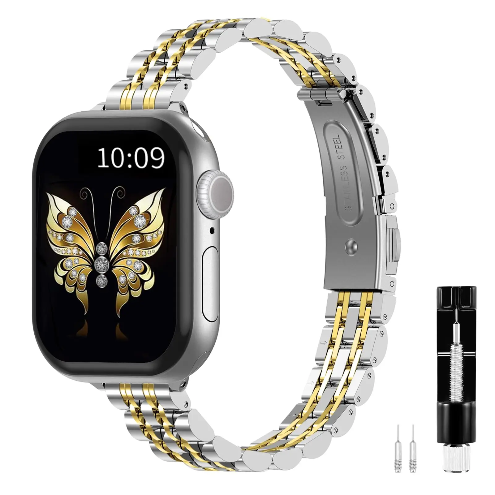 Fintie Sleek Steel Chain Band for Watch All Models