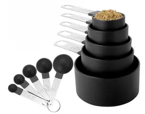 Kitchen Gadgets - 10pcs Measuring Cups & Spoons Set, Stackable Cups And Spoons, Nesting Measure Cups with Stainless Steel Handle, Kitchen Gadgets for Cooking & Baking, Father's Day Gift, Kitchen gifts
