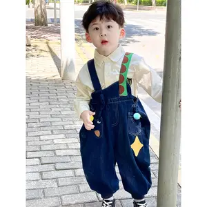 Children's Clown Denim Overalls for Ages 12 and Under - Cute Cartoon Overalls for Boys and Girls, Versatile and Stylish Baby Pants for Spring and Autumn. Adorable and Stylish, Brightens up a Childlike Outfit