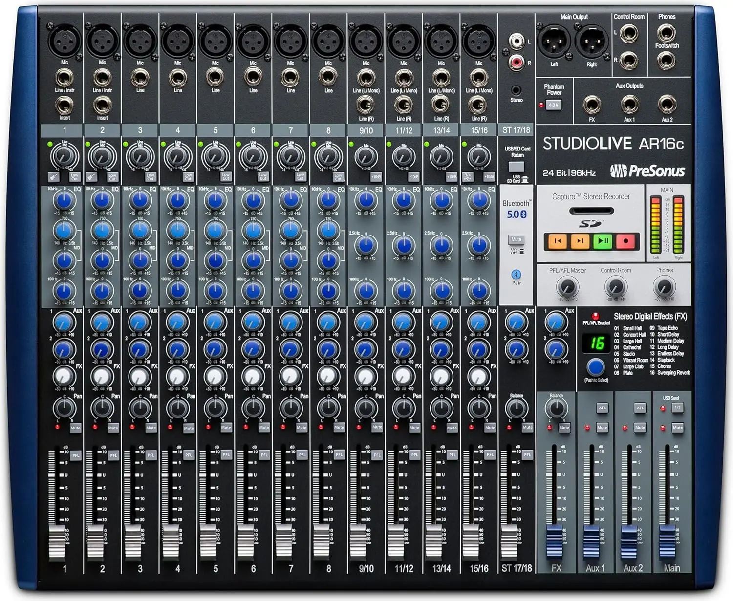 PreSonus StudioLive AR16c Analog Mixer with Studio One Pro Software