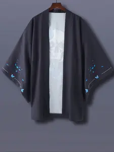 Japanese Lightweight Outerwear Anime Cosplay Haori Kimono Cardigan, Fashionable Streetwear for Festivals and Performances, UV Protection and Traditional Style