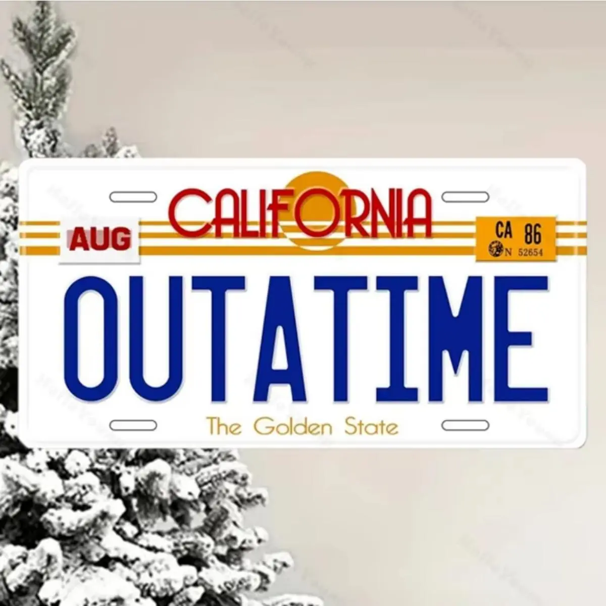 Back To The Future Replica License Plate, 12x6 Inch Stamped Aluminum License Plate, Novelty Car Tag for Fans of The Iconic Movie