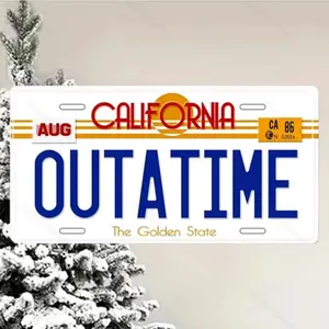 Back To The Future Replica License Plate, 12x6 Inch Stamped Aluminum License Plate, Novelty Car Tag for Fans of The Iconic Movie