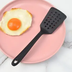 Silicone Spatula (with Drain Holes) - Non-Stick Multi-Purpose Silicone Kitchen Utensil, Suitable for Pancakes, Hamburgers, Fish - Won't Scratch Frying Pans, Baking Pans, and Waffle Cookware