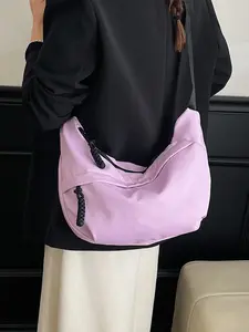 Single Shoulder Nylon Crossbody Bag, New Casual Large Capacity Commuter Dumpling Bag, Stylish & Durable Design for Everyday Use