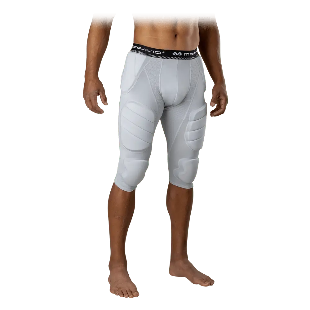 McDAVID Rival 7-Pad ¾ Tight with High-Density Thigh Pads - Football Protection for Hips Thighs Tailbone & Knees, 7 Pad Coverage, EVA Foam, Lightweight & Breathable, Durable Compression, Summer Use