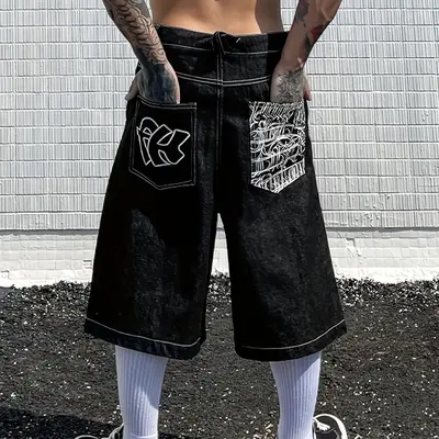 Jorts Men Black Timbs TikTok Shop - Main Image