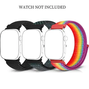 Nylon Sports Watch Band, Adjustable Sports Single Loop Band, Suitable for iWatch Series 10 9 8 7 6 5 4 3 SE Ultra 2 1, Wearable, Smart Watch Straps