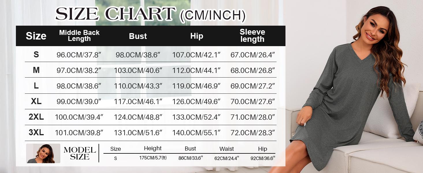 Moo Moos for Women: Marvmys 2-Pack Floral Nightgowns - Soft Long Sleeve Sleepshirt & Lounge Dress, Cozy V-Neck Pullover Sleepwear S-3XL