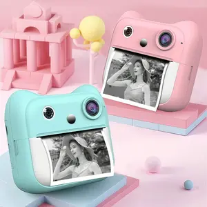 Portable Instant Camera Digital Camera 1080P HD Photography, 1 Rolls of Printer Paper, USB Charger, Supports Video Recording, Delay Printing, Perfect for Christmas and New Year Gifts