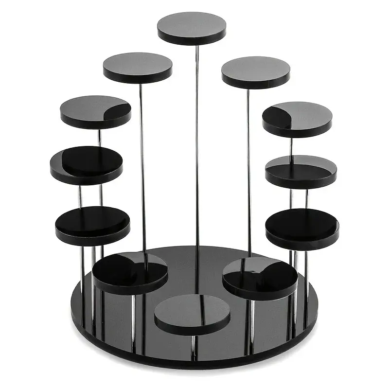 12-Tier Display Rack, Thick Acrylic, Ring Watch Showcase, Mini Manual Base, Jewelry Perfume Storage, Dessert Candy Display Shelf, Organiser, Acrylic Display Stands