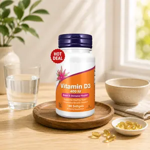 Vitamin D3 400 IU Softgels, Strong Bone & Structural Support, 180 Count
