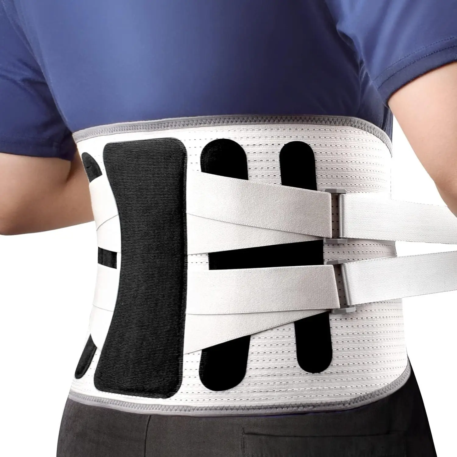 YYW1 1 PC Back Brace Lower Back, Adjustable Strap Design, Breathable Support Belt, Adjustable Compression Belt Men & Women, Ideal Work &, Healthcare, Adjustable Posture, Adjustable Back Straightener