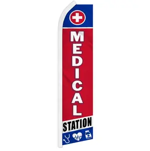 Large-Size Super-Knit Polyester Medical Station Banner - Festive Party, Home Advertising Backdrop