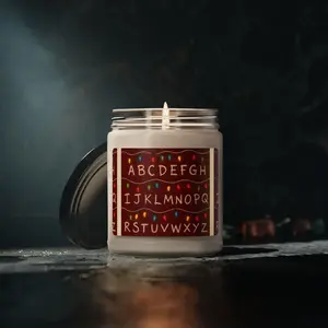 Retro Alphabet Light Style Candle Cozy Horror Inspired Room Decor