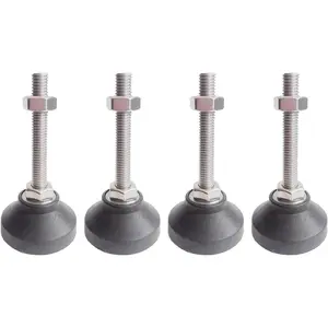 4 Pcs M6 Heavy Duty Furniture Leveling Feet, Height Adjustable Thread Leveler for Tables Chairs Sofa Workbench Dresser Bench Cabinets, Size D30*M6*L50