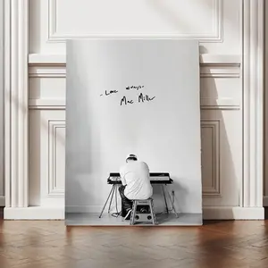 Mac Miller Poster – Love Always Black and White Wall Art Decoration Items Artistic