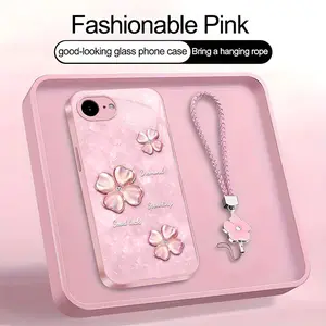Suitable for [iPhone 16e] high-end women's phone case🤩，a beautiful four-leaf clover lanyard is included🍀, simple high quality, high grade performance，a variety of colors are available for you to choose from YM99