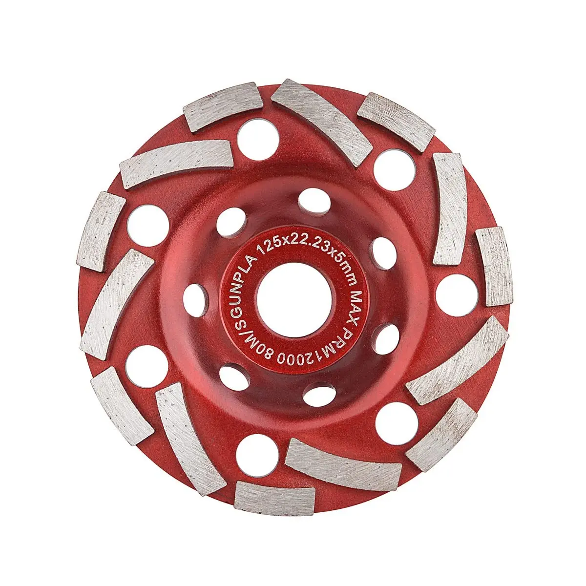 Gunpla Diamond Grinding Cup Wheel for Angle Grinder - 5-in (125mm, 12,000 Max RPM), 7-in Sizes, 2 Reducing Rings, Industrial-Grade Diamond Coating, Heavy-Duty Turbo Row Segmented Disc, High-Speed Efficiency Universal Fit for Concrete, Masonry