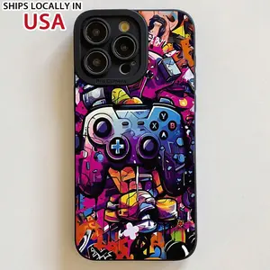 Game Console Pattern Phone Case, TPU Decorative Phone Protector Cover, Phone Accessories Compatible with iPhone 6 7 8 11 12 13 14 15 16 Pro Max Plus