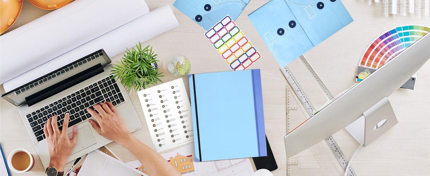 Important Document Organizer - Passport & Birth Certificate Storage, Manila Pocket Accordion Folder for Home & Office File Organization, Durable & Expandable Design