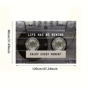 Vintage cassette tape canvas art print, inspirational quote  , modern retro poster for living room and bedroom, motivational   |   vintage style  |   cassette tape   wall decor