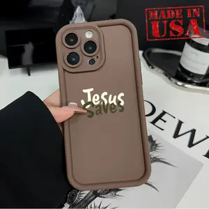 Case for iPhone 16 E Pro Max 15 Plus 14 13 12 11 XS XR Jesus Saves Drop Protection Shockproof Soft Silicone smartphone Cover
