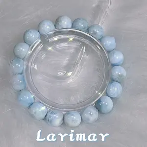 【Originating From Dominica 】Natural Larimar Bracelet 10MM