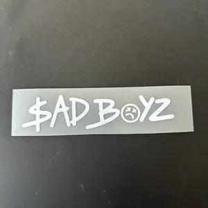 Sad Boyz White Decal - Simple Design, Classic Style, Ideal for Sadboyz
