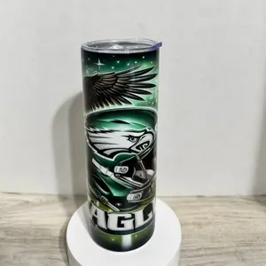 Eagles 20oz Tumbler - Team Design with Eagle Illustration - Ideal for Beverage Consumption - Bottle, Drinkware