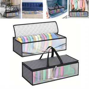 2 Pack Hat Storage Bag for Baseball,Caps Hat Organizer Case Hat Holder Rack with 2 Carry Handles for Closet Moisture & Dust Proof Holds Up to 20 Hats, Compression bag Box Cabinet Drawer Window gift