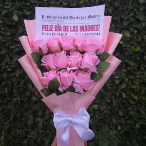 artificial roses rosas regalo flores gift flowers decor room Decorative forever lasting bouquet ramo