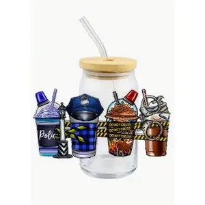 Police Cups - UVDTF Wrap for cups/hard surfaces sticker Decal