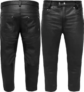 Touch&Torn Leather Pants Motorcycle Pants for Mens 30" to 44" Waist Jeans Style Pant with 5 Pockets Motorbike Pant for Biker