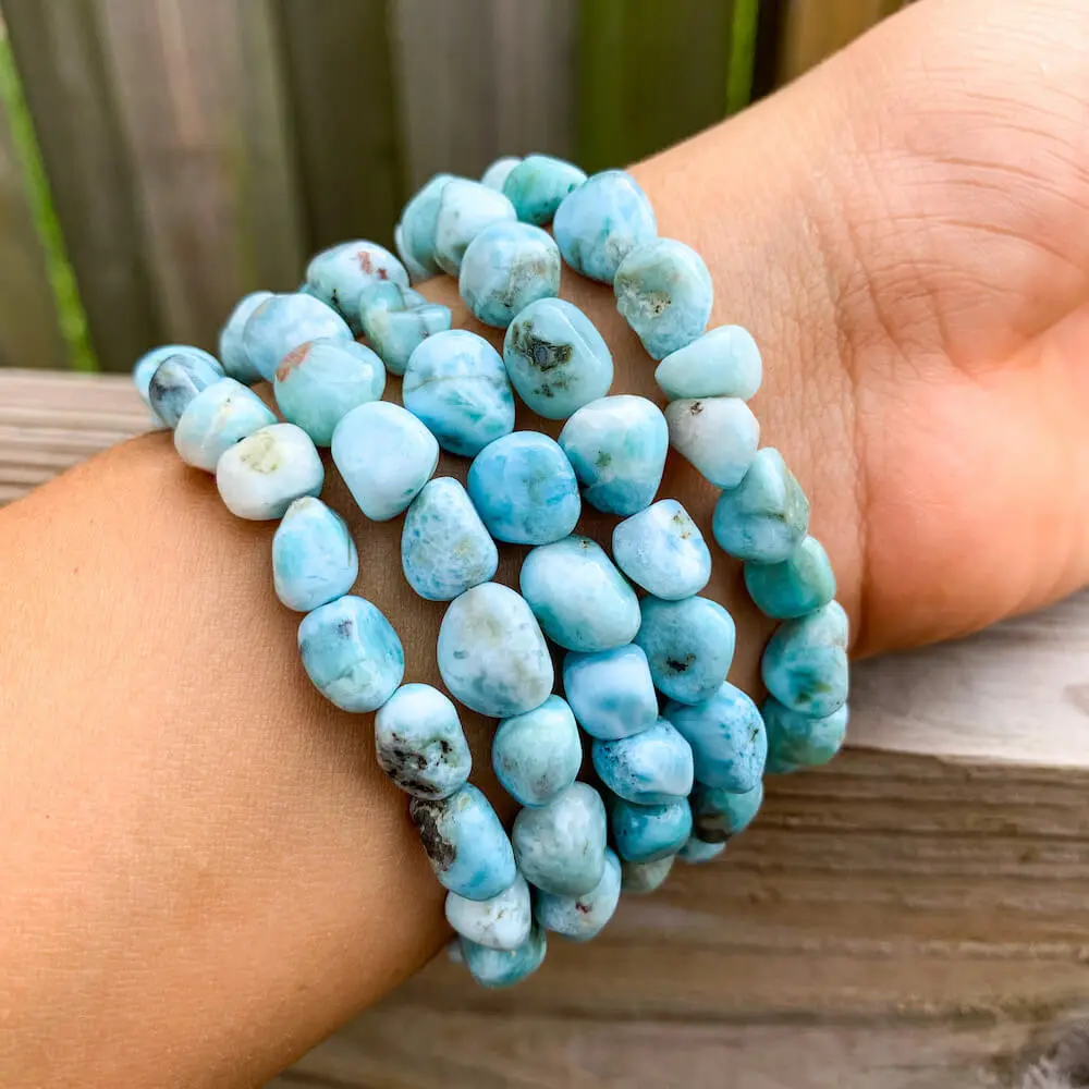 Larimar Tumbled Stone Bracelet