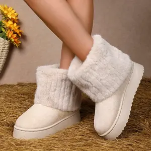 Women’s Mid-Calf Plush Footwear | Cozy Fall & Winter Warm Shoes with Anti-Slip Sole for Ultimate Comfort & Style