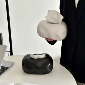 Elegant Ceramic Napkin Holder, High-End Home Decorative Paper Towel Box, Creative Table Tissue Dispenser, Household Ornament