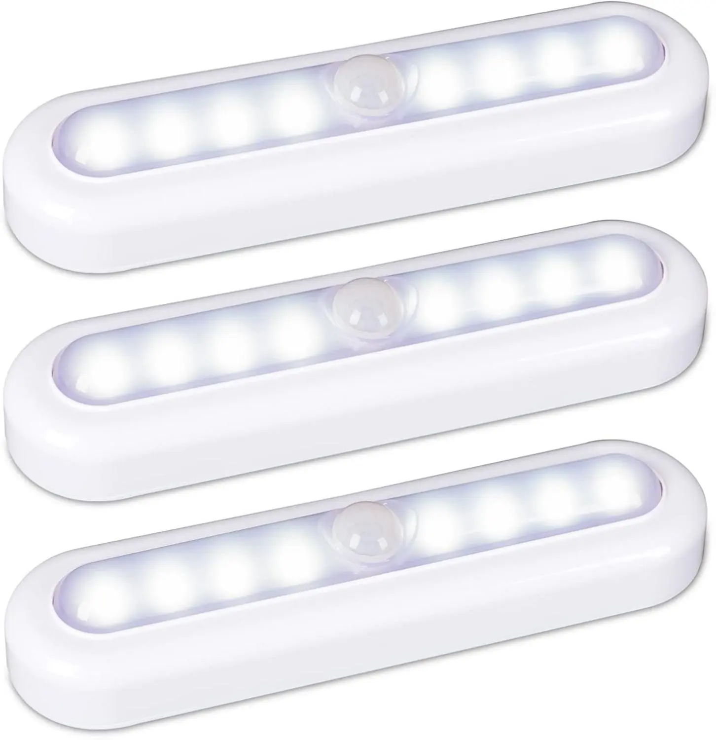 3 Pack 7” Motion Sensor Lights Indoor Battery Operated, Stick on LED Light for Closet, Stairs, Under Cabinet, Cool White
