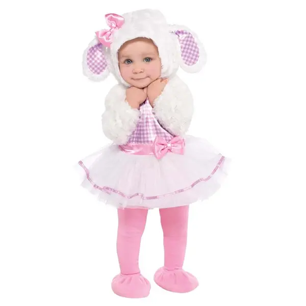 Girl's Infant Little Pink Lamb Costume
